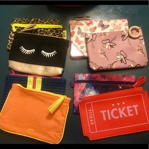 NWOT 8 Lot Cosmetic Bags